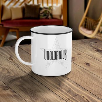 mock up mug for the metal band UNGLORIOUS